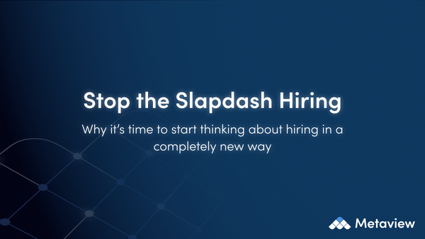 Stop the slapdash hiring